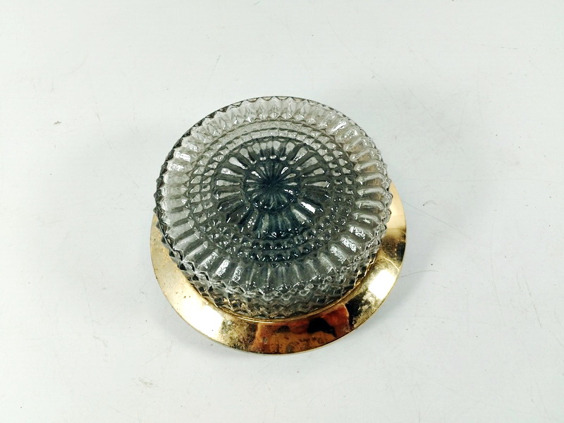 aplique techo met dorado cristal e27 alt 7.5 o18 1u